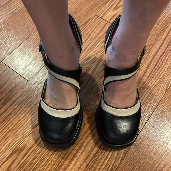 Like New Fluevog Black and White Heels - Picture 5 of 16